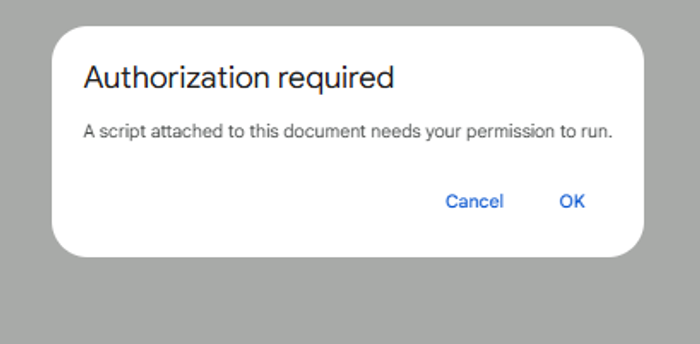 A screenshot displaying the warning message from Gmail 